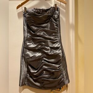 Jessica McClintock Gunne Sax Gray Satin Gown size 11 junior